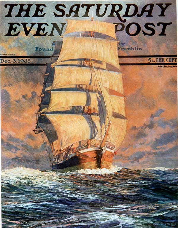 illustration_2009_04_23_afischer6 Anton Otto Fischer "Red Sky at Morning" 1932