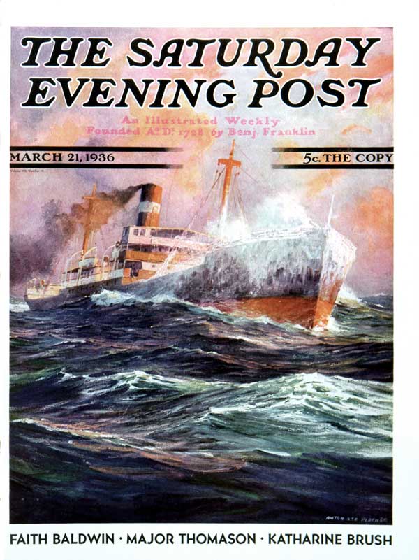 illustration_2009_04_23_afischer8 Anton Otto Fischer "Wave Breaks over Steamer" 1936