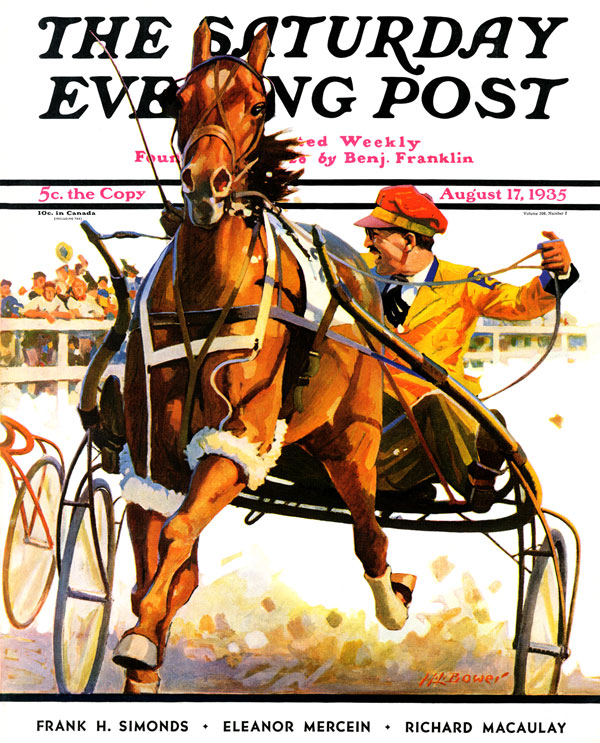 Title: "Harness Race" Published: August 8, 1935; © 1935 SEPS;