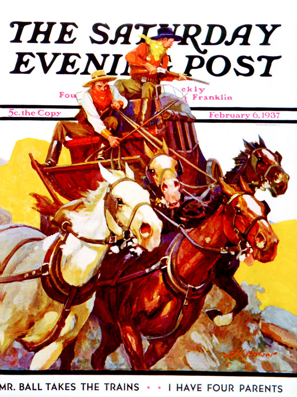 Title: "Speeding Stagecoach"; Published: February 6, 1937; © 1937 SEPS;