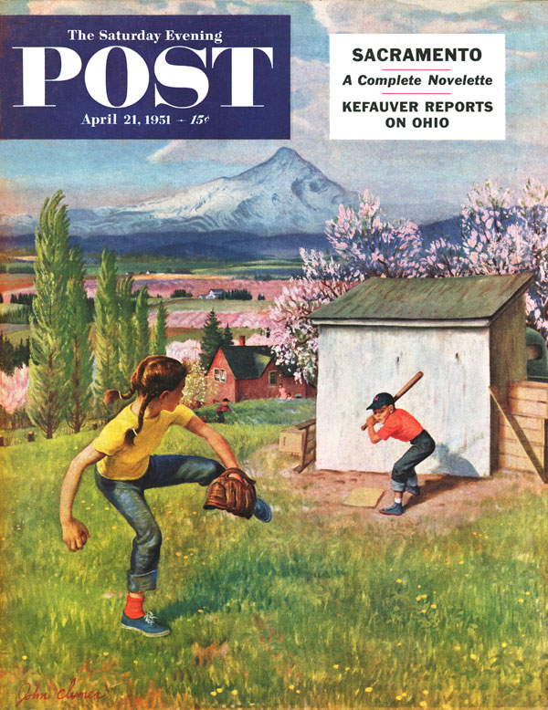 "Oregon Baseball," by John Clymer; 1951