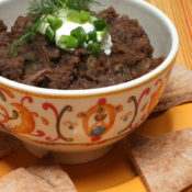 Indian dal with pita, cucumber, dill, and Greek yogurt