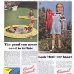 B.F. Goodrich Koroseal inflatable pools ad in The Saturday Evening Post, 1954.