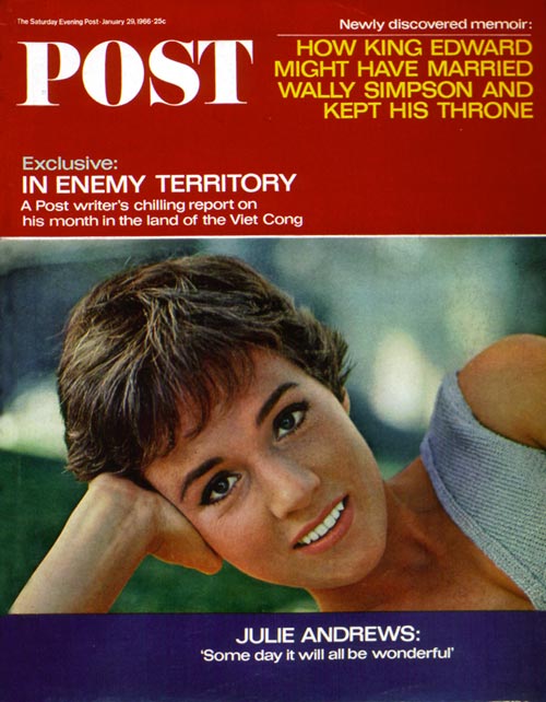 Julie Andrews on a Saturday Evening Post cover.