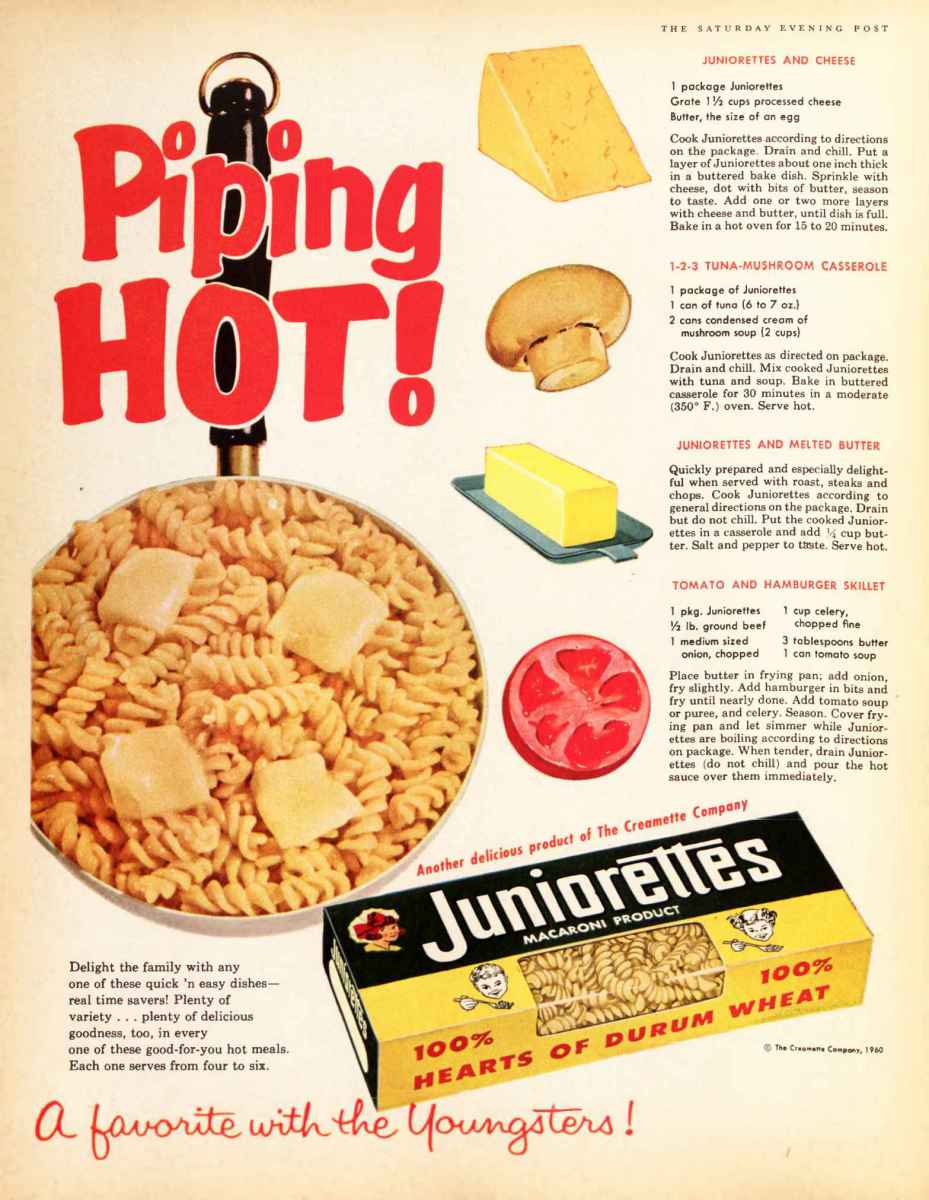 Juniorettes pasta magazine ad