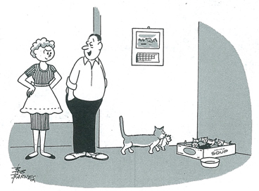 Kittens cartoon from December 7, 1959 Saturday Evening Post Issue