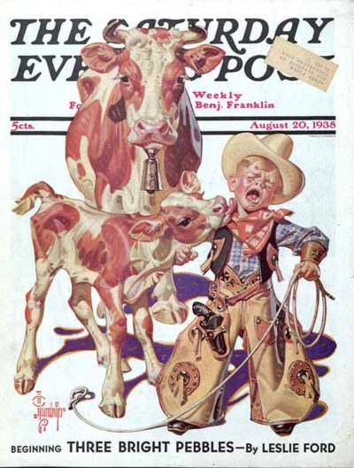 Little Cowboy Takes a Licking by J.C. Leyendecker August 20, 1938