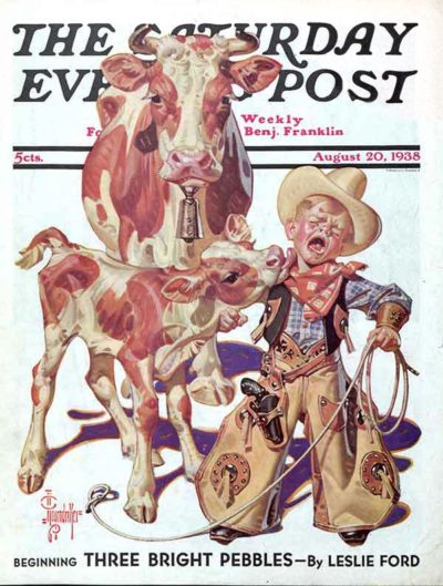  Little Cowboy Takes a Licking by J.C. Leyendecker August 20, 1938