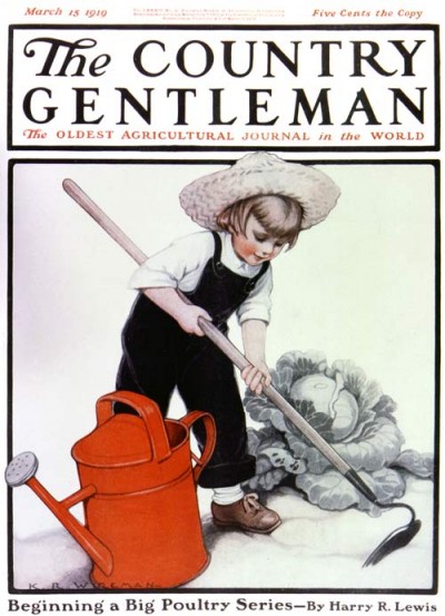 Little Girl Gardener by K. R. Wireman Little Girl Gardener by K. R. Wireman