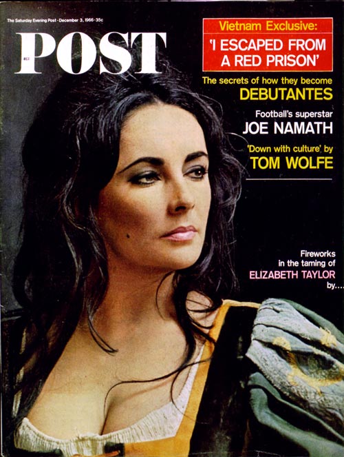 Elizabeth Taylor on the cover of the Saturday Evening Post