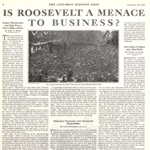 Is Roosevelt a Menace to Business?