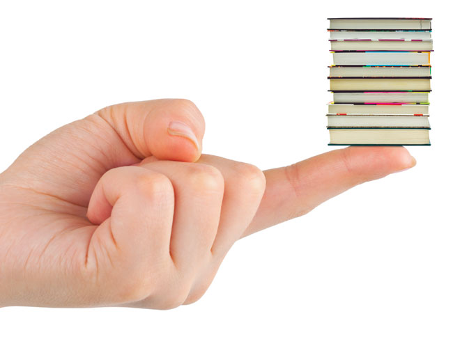 Finger Balancing Stack of Minibooks