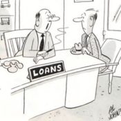 Banker refusing to give a customer a loan