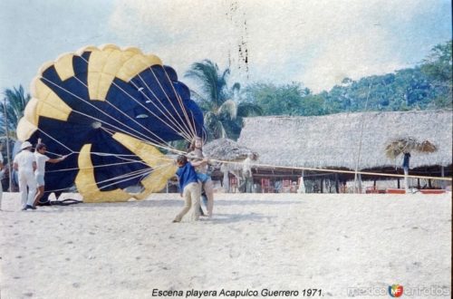 Parasalior on a beach