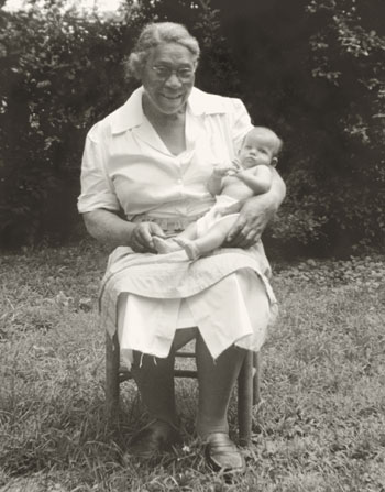 Gee-Gee and Sally Mann as a baby