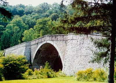 A stone bridge.