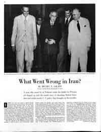 “What Went Wrong in Iran?”<br />By Henry F. Grady<br />1952<br />Click image to download PDF