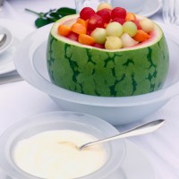 Melon Fruit Salad with Honey Mayonnaise