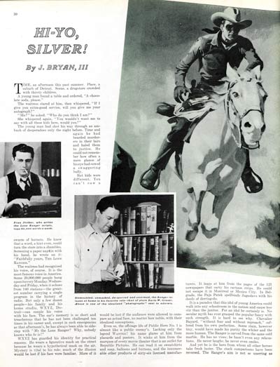 Hi-yo, Silver! by J. Bryan, III, October 14, 1939