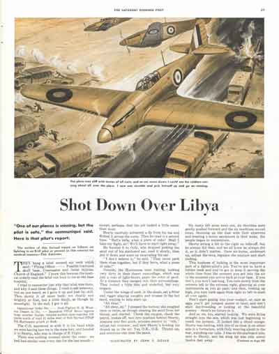 "Shot Down Over Libya"<br />by Roald Dahl<br />August 1, 1942