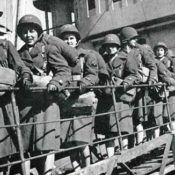 Women wearing military uniforms in World War II