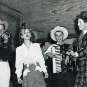 The Roy Acuff Gang broadcasting in the 1940s