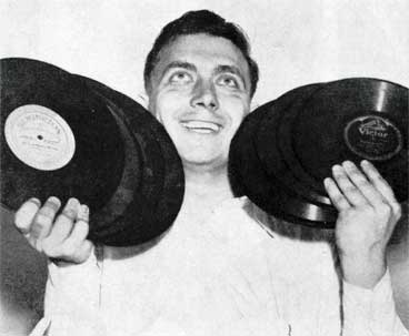 A LP collector holds up rare records.