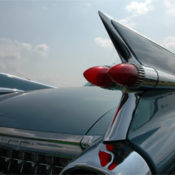 Tail fin on a car