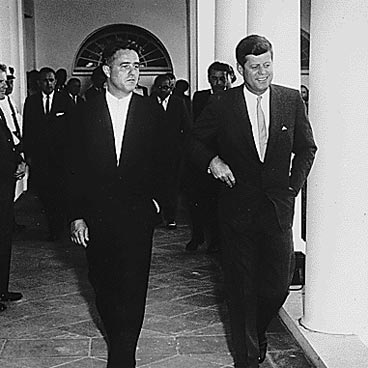 Sargent Shriver and John F. Kennedy