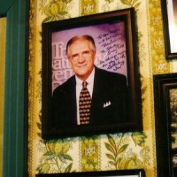 A portrait of Robert Silvers of <em>The Saturday Evening Post</em> hangs on the famed wall of the Gatlinburg Inn. Mr. Silvers is honored by the gesture and looks forward to many return visits to the inn.