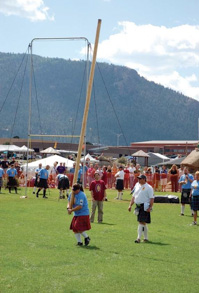 photo_caber_toss Athletes adorn their kilts for the annual caber toss competition
