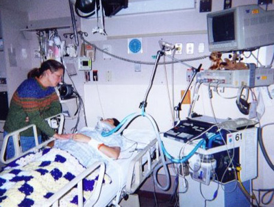 photo_coskie_paul_hospital Life was a pressure cooker for Coskie and her husband, Steven, as they cared for their injured son and their seven other children.<br />Photo courtesy of Dixie Coskie