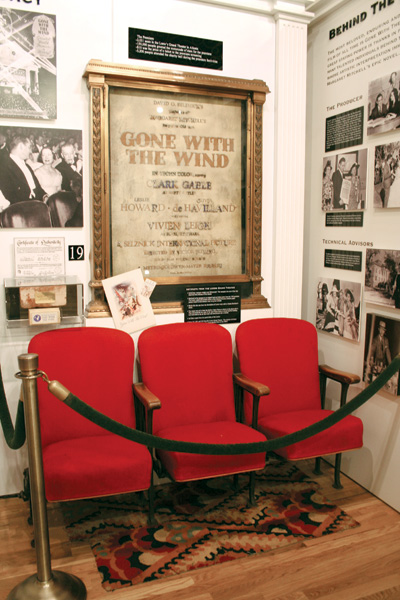 Seats 101, 103, and 105 at the Road to Tara Museum were saved from the Loew's Grand, which burned in 1978.<br />Photo courtesy Betsa Marsh