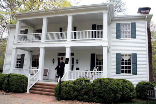 Docent Ted Key greets visitors at Stately Oaks plantation in Jonesboro.<br />Photo courtesy Betsa Marsh