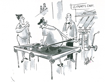 Pool shark grandma cartoon