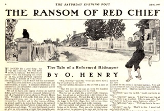 O. Henry’s “Ransom of Red Chief,” illustrated by Gustavus Widney, appeared in The Saturday Evening Post, July 6, 1907