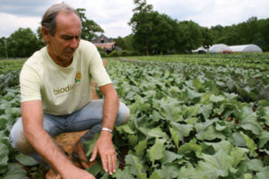 Healthy plan: Ray Christopher of Timberwood Organics bypasses long food supply chains by selling to the people who eat his produce. Photo Courtesy Timberwood Organics.