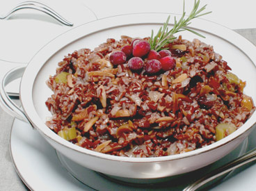 Red Rice Dressing with Dried Fruit