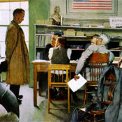 Norman Rockwell Visits a Ration Board by Norman Rockwell