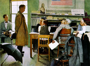 Norman Rockwell Visits a Ration Board by Norman Rockwell