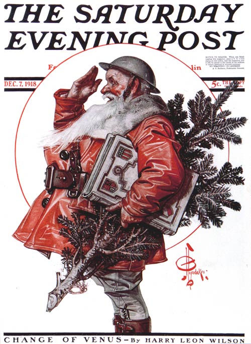Saluting Santa by JC Leyendecker