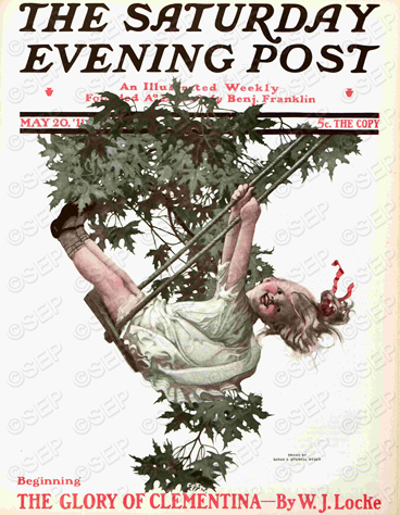 Saturday Evening Post cover from May 20, 1911 by Sarah Stilwell-Weber