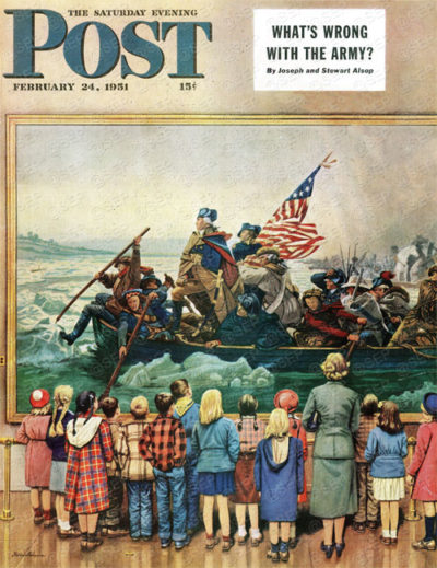 Washington Crossing the Delaware Saturday Evening Post Cover February 24, 1951