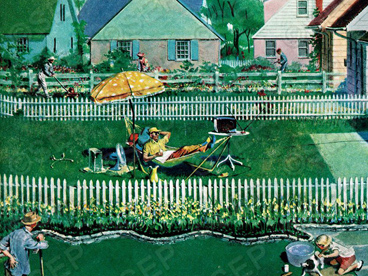 Spring Yardwork Thornton Utz May 18, 1957