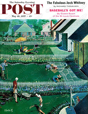 Spring Yardwork Thornton Utz May 18, 1957