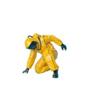 illustration of man in radioactive suit kneeling