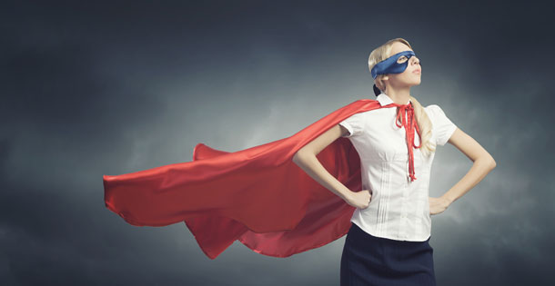 Businesswoman Superhero