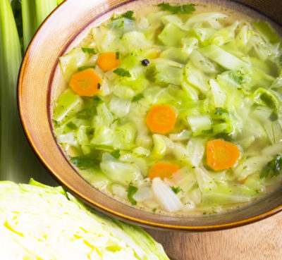 Cabbage soup for breakfast, lunch, and dinner. 