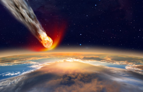 Asteroid falling to Earth