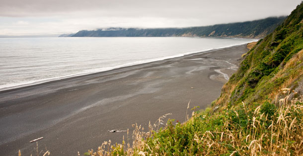 Evening light along California's Lost Coast and Black Sand Beach